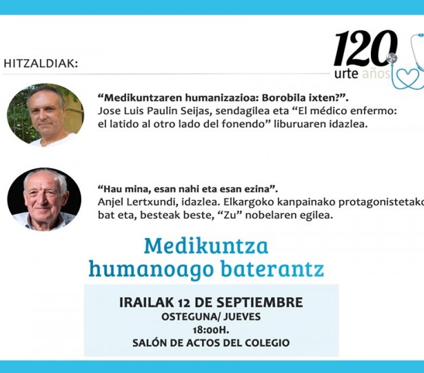 Medikuntzaren deshumanizazioari buruzko solasaldia, Anjel Lertxundi eta Jose Luis Paulin Seijas sendagilearekin