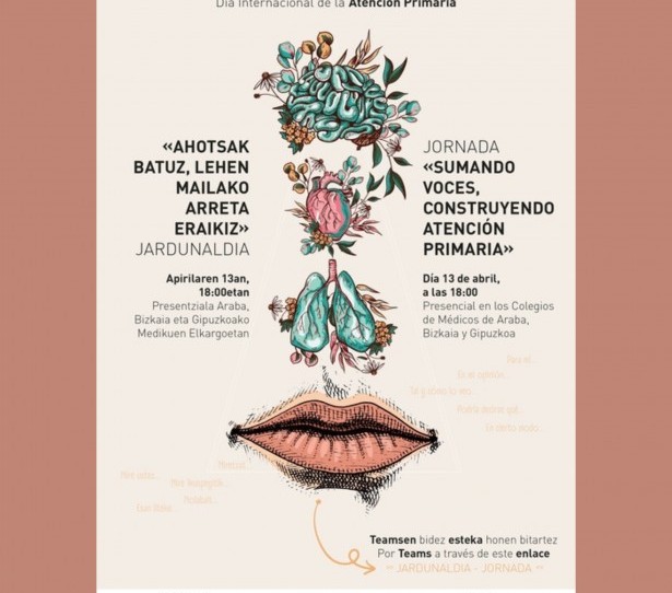 Araba, Bizkaia eta Gipuzkoako Medikuen Elkargoek Lehen Mailako Arretari eskainitako jardunaldi bateratua antolatu dute