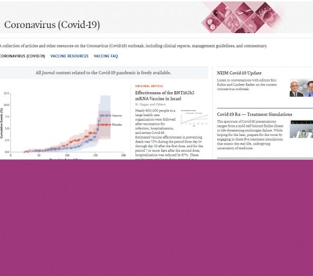 The New England Journal of Medicine libera sus artículos sobre la pandemia Covid-19
